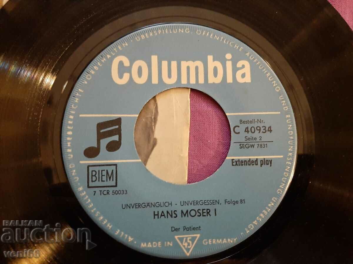Auction Gramophone record - small format Hans Moser Auction Gramophone record - small format Hans Moser