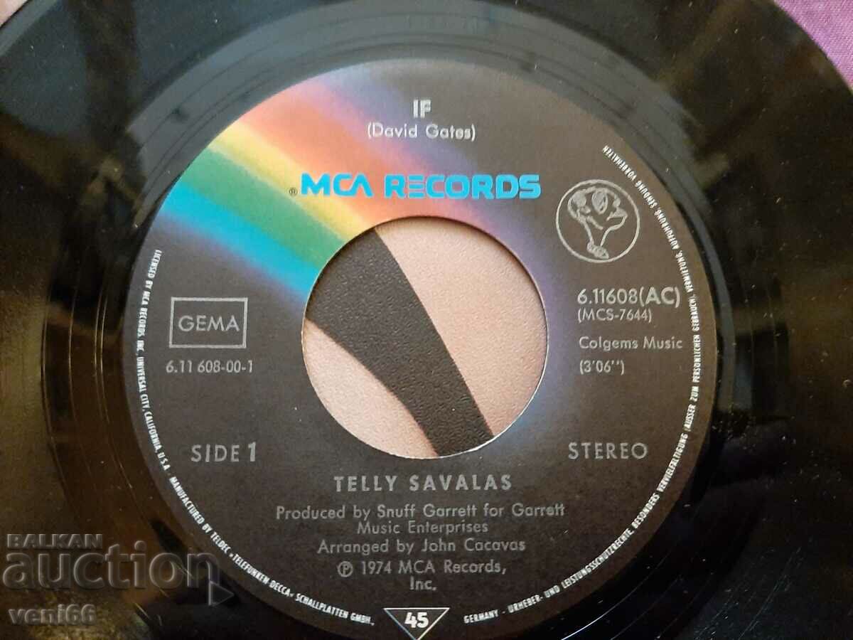 Auction  Gramophone record - small format Telly Savalas