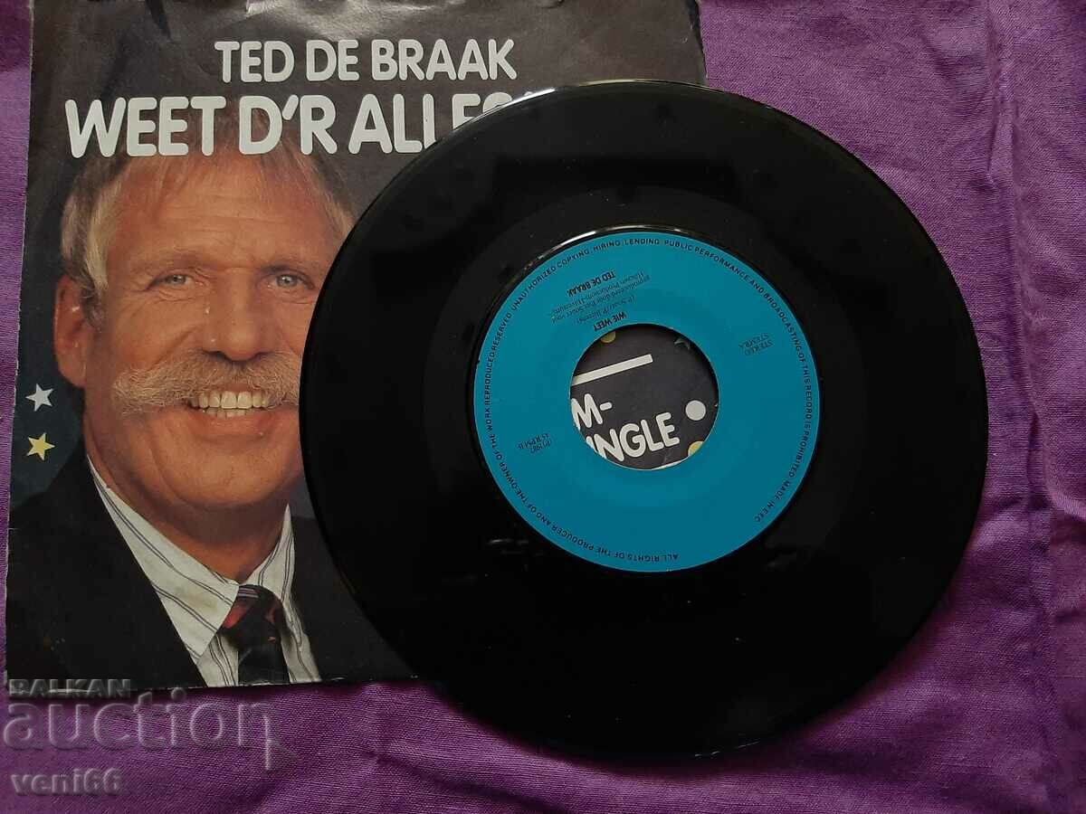 Gramophone record - small format Ted de Braak with price 1.50 BGN | € 0.77