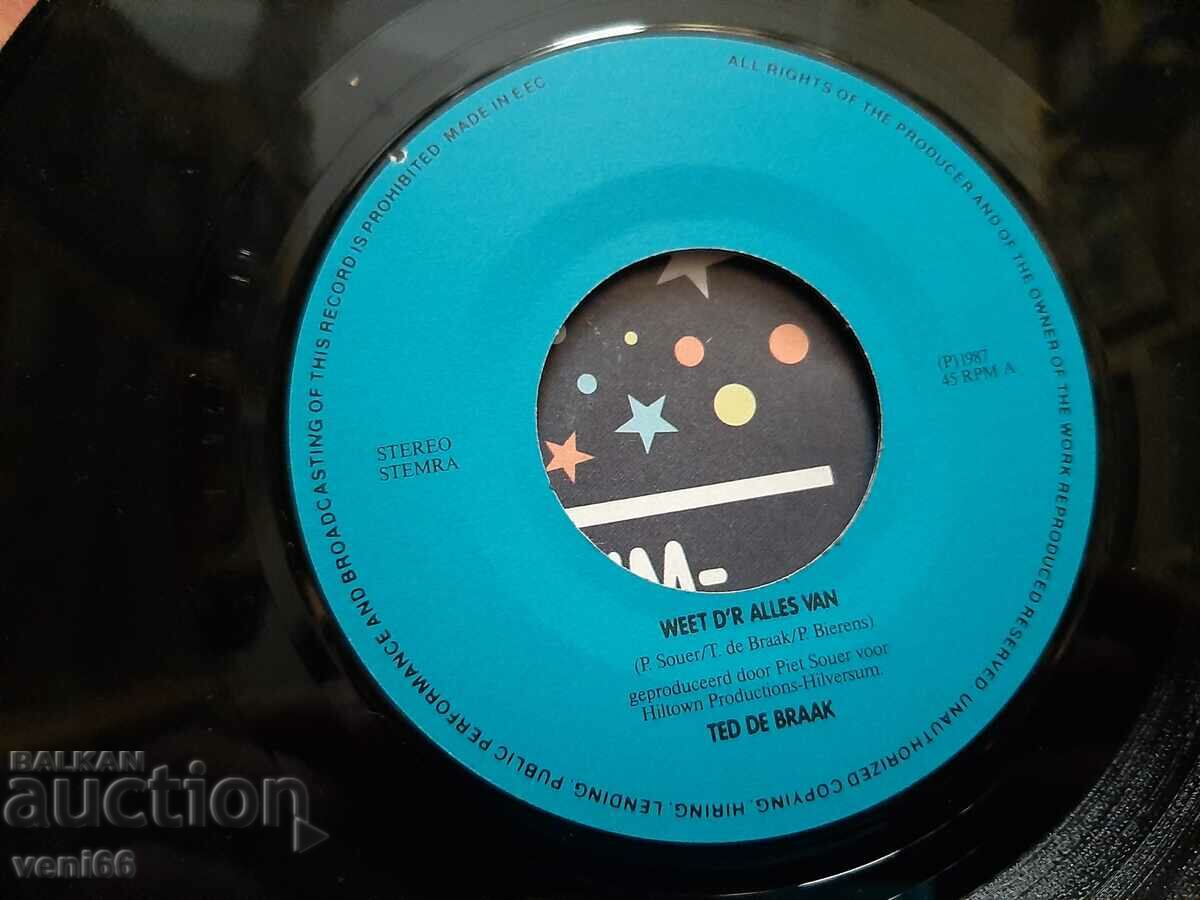 Delivery of Gramophone record - small format Ted de Braak