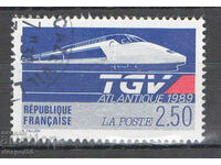 1989. Γαλλία. Τρένο Express "TGV" Atlantique.