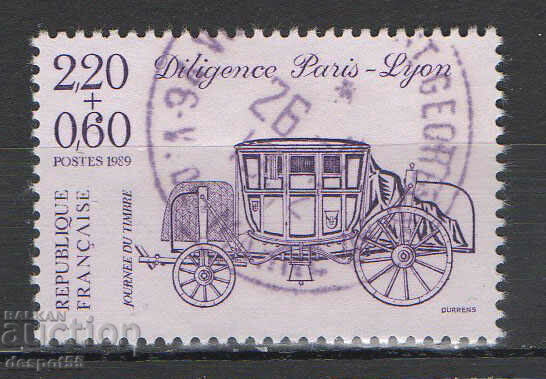 1989. France. Stagecoach Paris-Lyon.