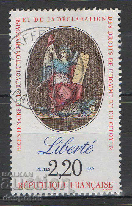 1989 France. 200th anniversary of the French Revolution - Freedom