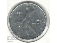 +Italy-50 Lire-1980 R-KM# 95.1-large type