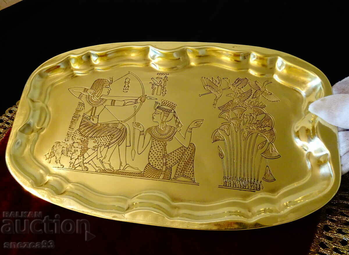 Παράδοση Δίσκος, πλάτωμα, πάνελ με εικόνα κυνηγιού Αίγυπτο