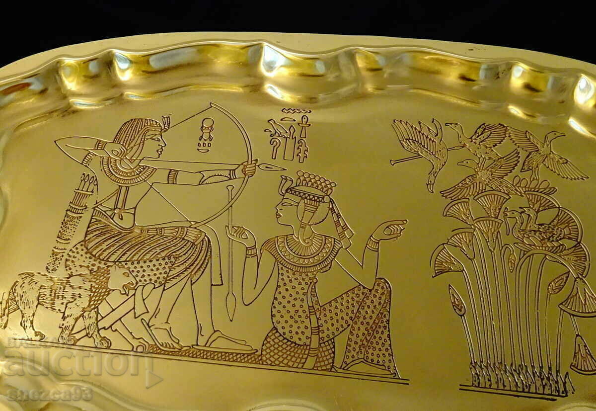 Δίσκος, πλάτωμα, πάνελ με εικόνα κυνηγιού Αίγυπτο - 6