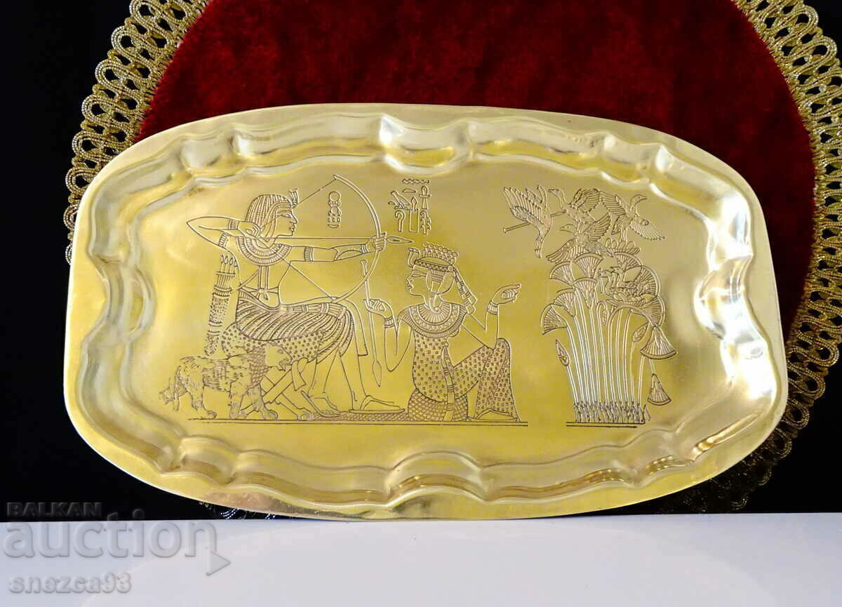 Δίσκος, πλάτωμα, πάνελ με εικόνα κυνηγιού Αίγυπτο - 7