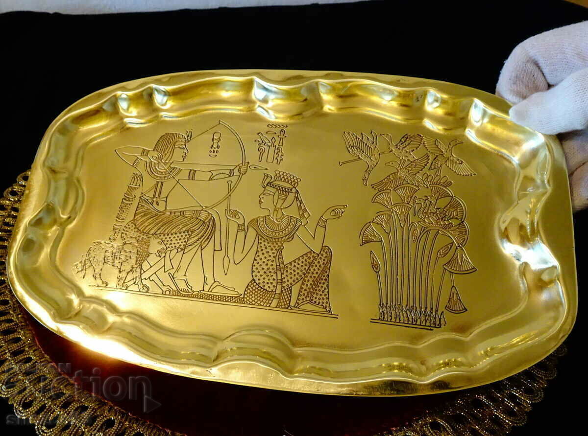 Δίσκος, πλάτωμα, πάνελ με εικόνα κυνηγιού Αίγυπτο