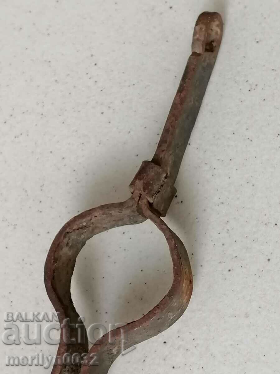 Auction  Old dilaf, tongs, wrought iron for oven