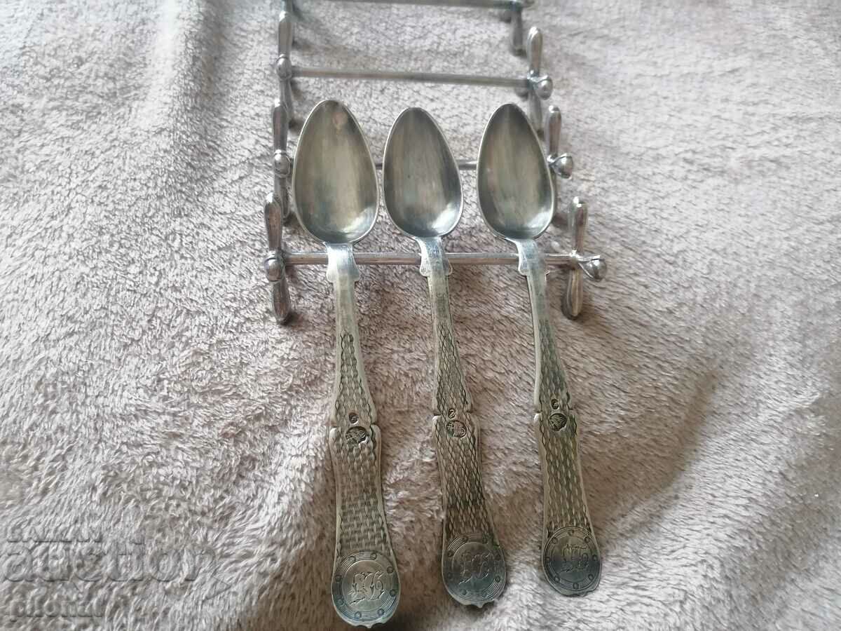 Suport pentru tacâmuri FRAGET placat cu argint antic - 6 Suport pentru tacâmuri FRAGET placat cu argint antic - 6