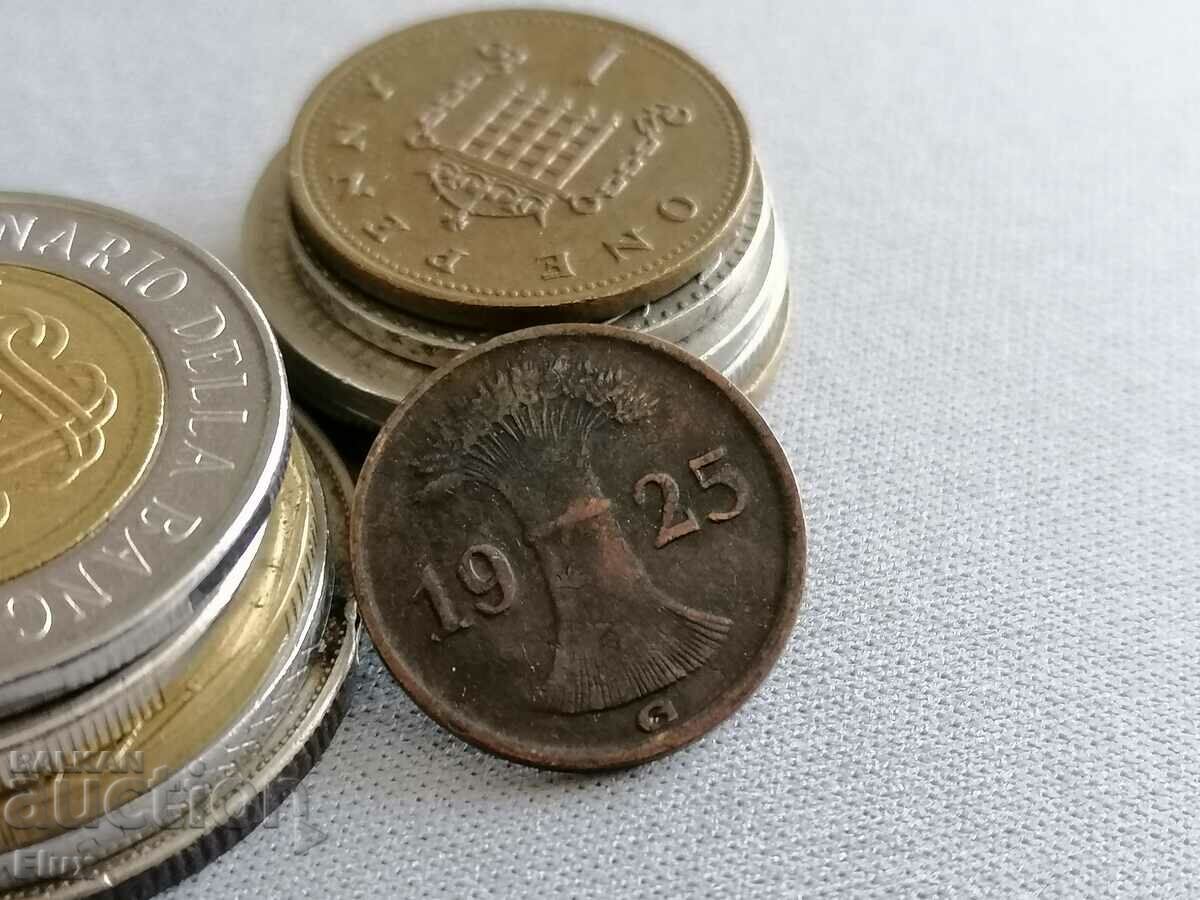 Reich Coin - Germany - 1 Pfennig | 1925; series G with price 3.25 BGN | € 1.66 Reich Coin - Germany - 1 Pfennig | 1925; series G with price 3.25 BGN | € 1.66