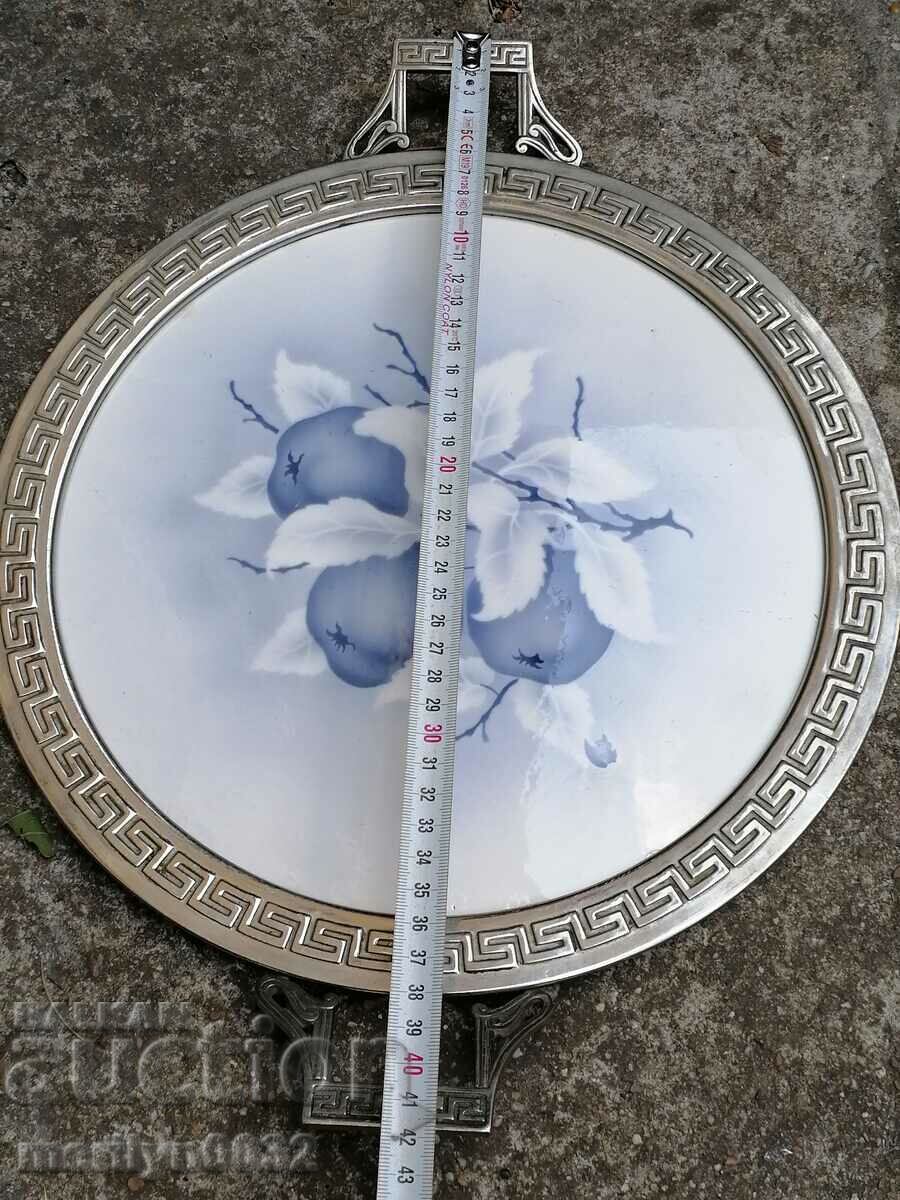 Old tray, porcelain, early 20th century tea with price 89.00 BGN | € 45.50 Old tray, porcelain, early 20th century tea with price 89.00 BGN | € 45.50
