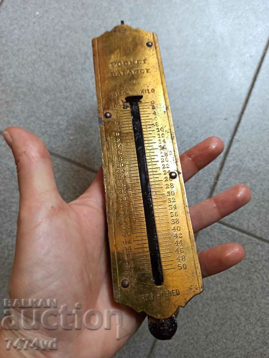 Auction Pocket balance scale - Rebure Made in Germany 50 kg Auction Pocket balance scale - Rebure Made in Germany 50 kg
