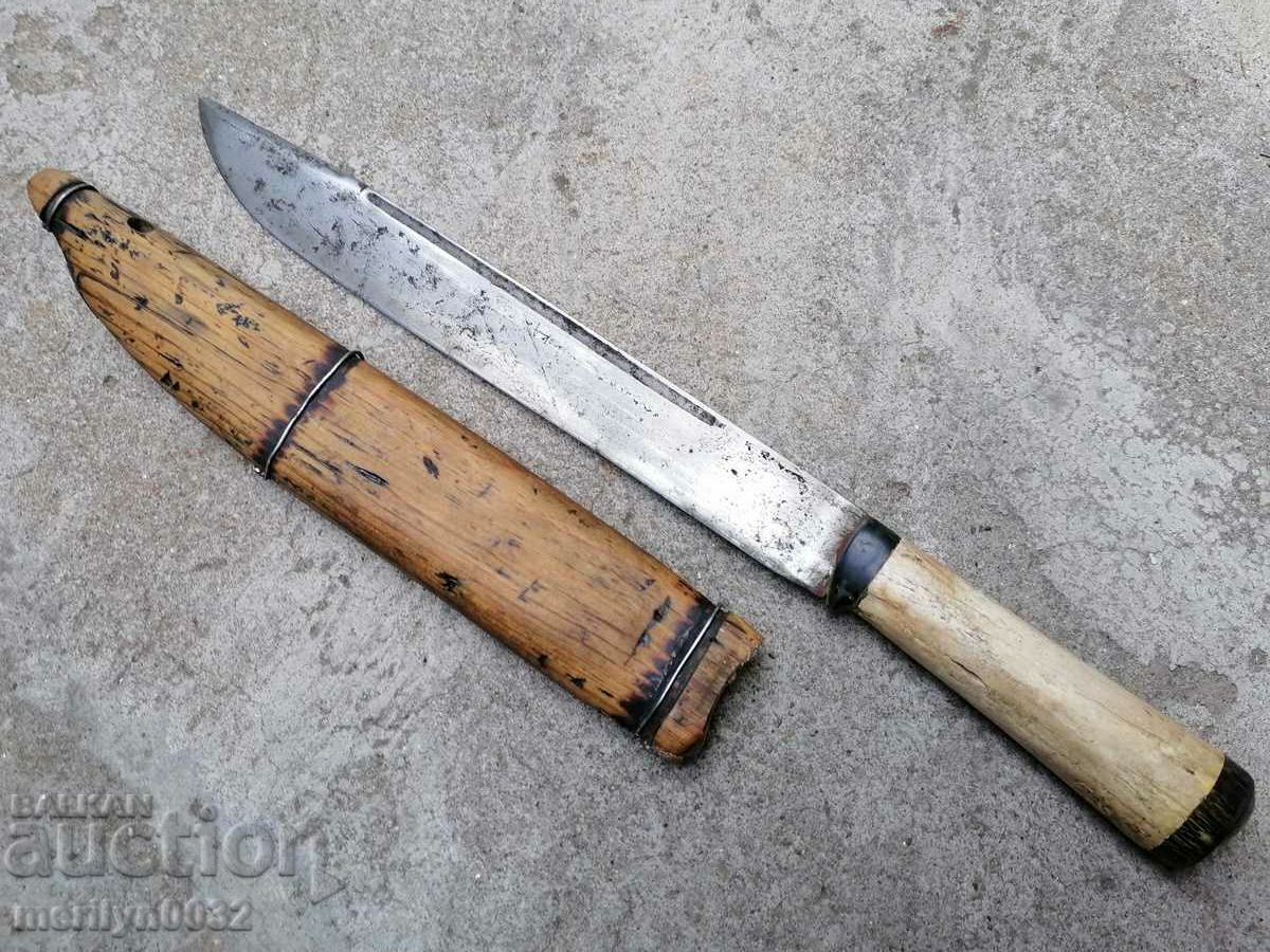 Old hand-forged akulak knife with kaniya - 5 Old hand-forged akulak knife with kaniya - 5