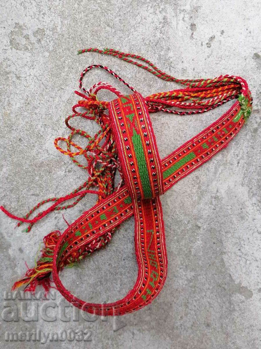 Old hand-woven belt at the beginning of the 20th century, costume - 6 Old hand-woven belt at the beginning of the 20th century, costume - 6