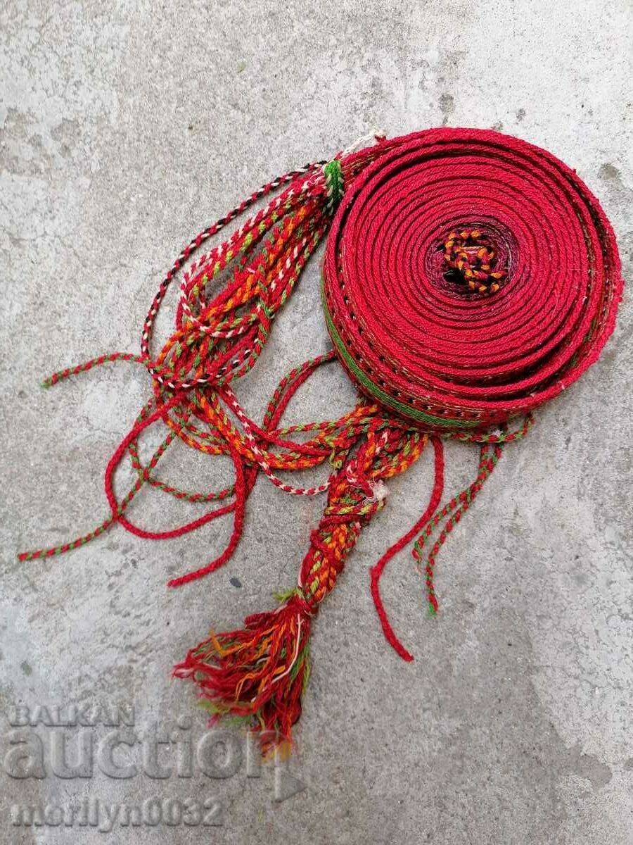 Old hand-woven belt at the beginning of the 20th century, costume Old hand-woven belt at the beginning of the 20th century, costume