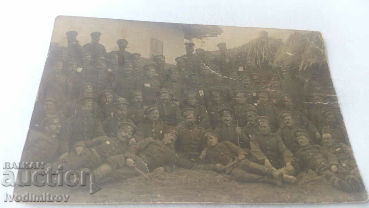Снимка Офицер и войници Първа Световна Война