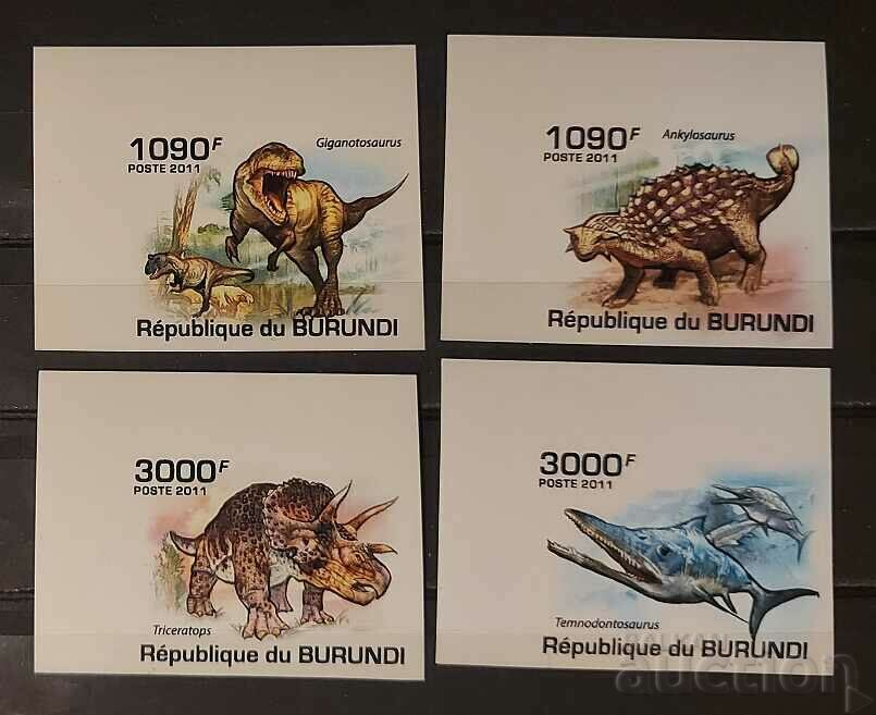 Бурунди 2011 Фауна/Динозаври Неперфорирана серия MNH