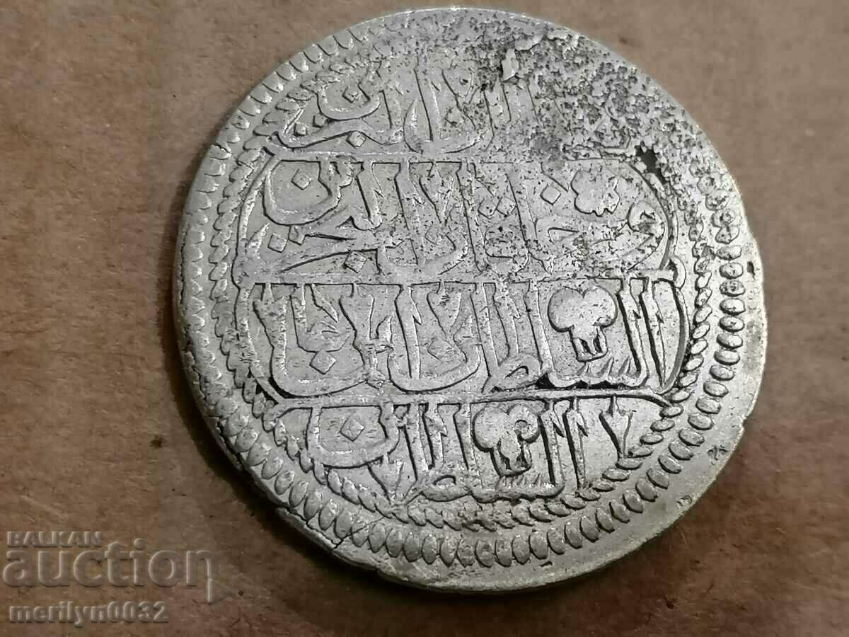 Ottoman silver coin 12.0 grams silver 465/1000 1143 year with price 128.00 BGN | € 65.45 Ottoman silver coin 12.0 grams silver 465/1000 1143 year with price 128.00 BGN | € 65.45