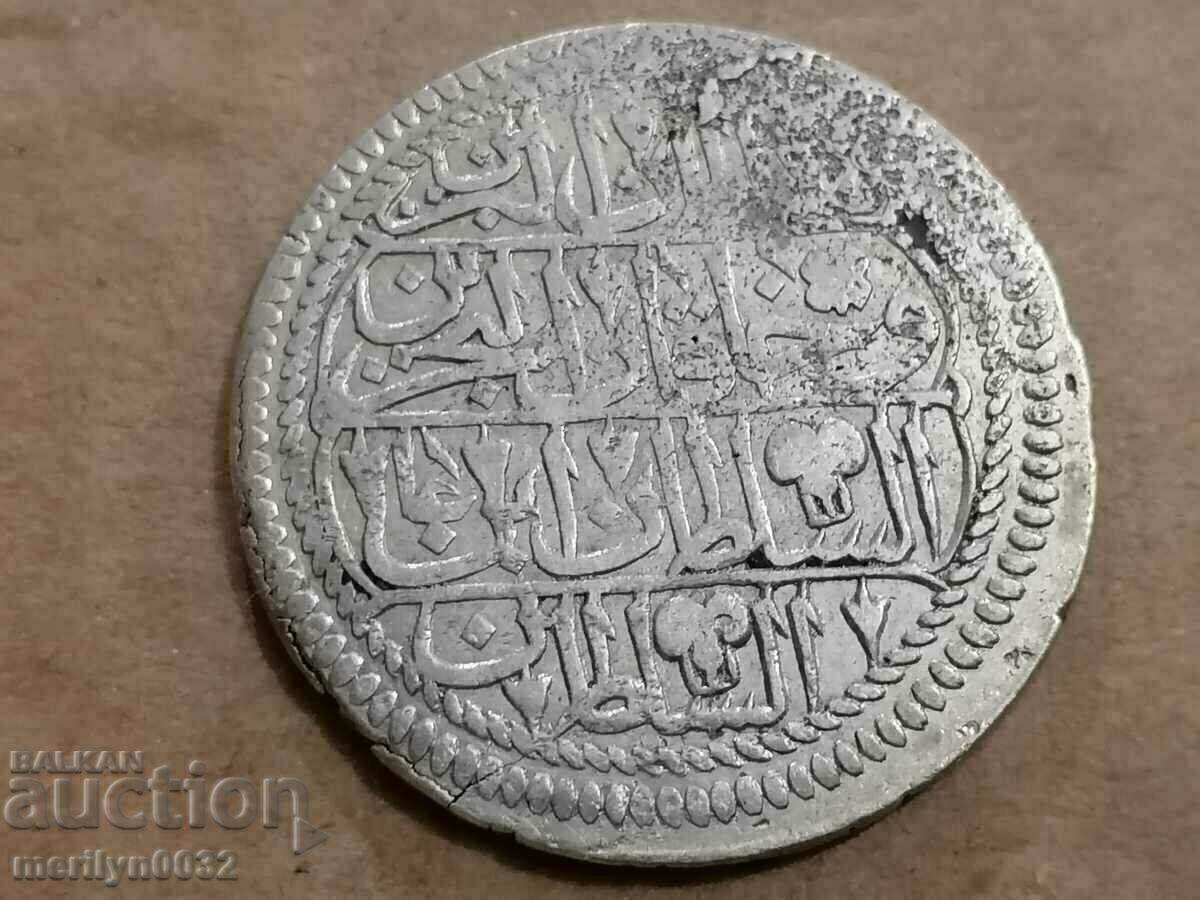 Ottoman silver coin 12.0 grams silver 465/1000 1143 year - 6 Ottoman silver coin 12.0 grams silver 465/1000 1143 year - 6