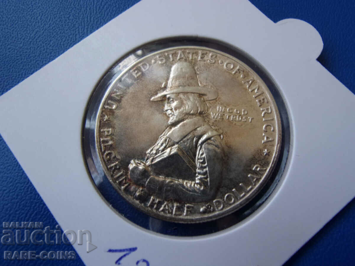 USA ½ Dollar 1920 UNC Very Rare Original - 5