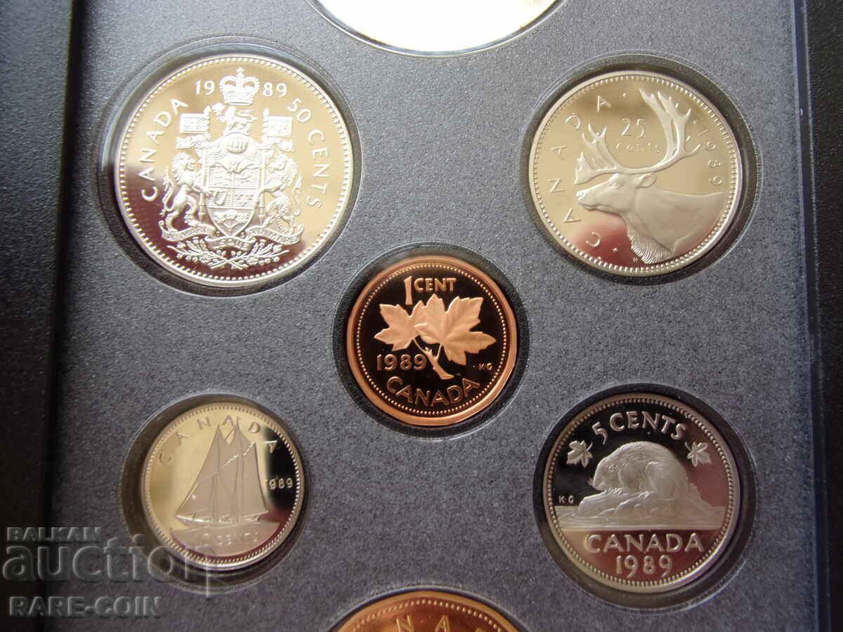Livrarea RS(39) Canada Silver Set 1989 UNC PROOF Rar