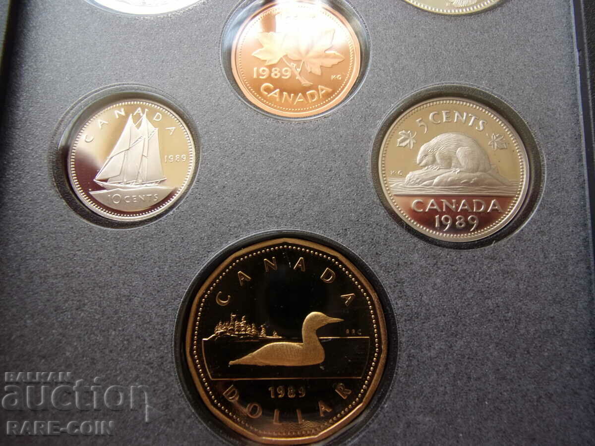 RS(39) Canada Silver Set 1989 UNC PROOF Rar - 5