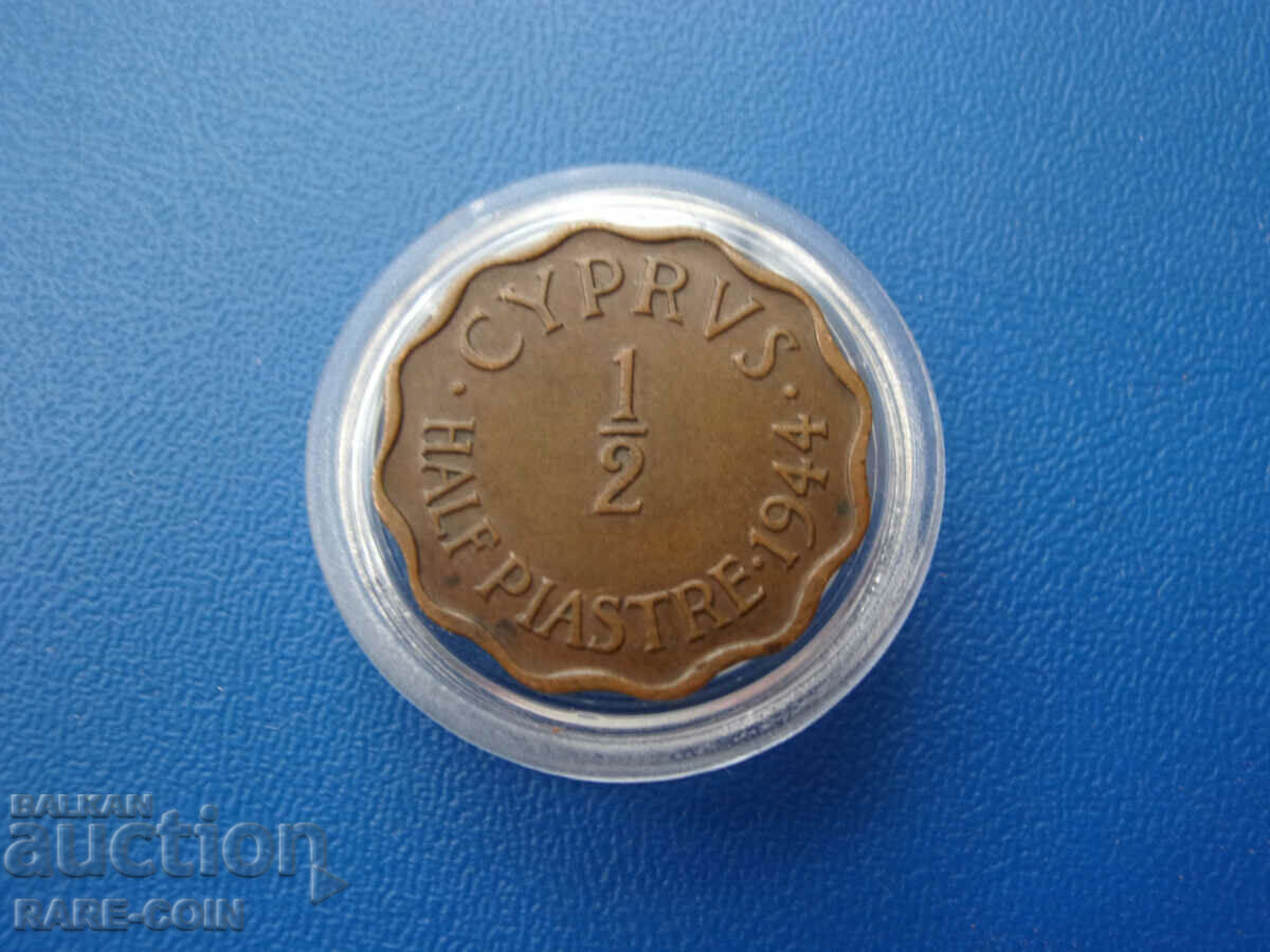 RS(39) British Cyprus ½ Piaster 1944 Rare