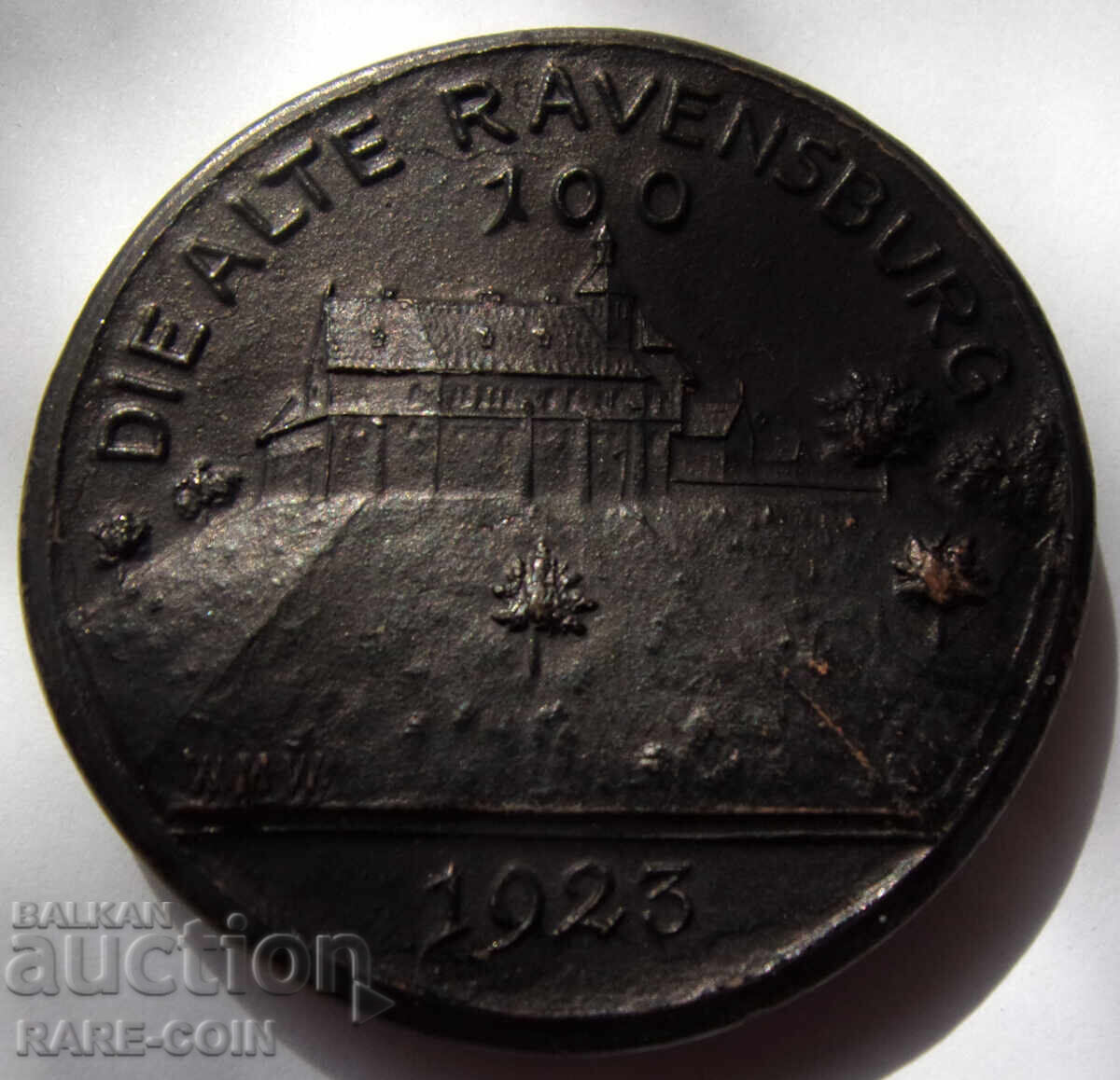 RS(39) Ravensburg 100 Mărci 1923 Porțelan UNC Foarte Rar