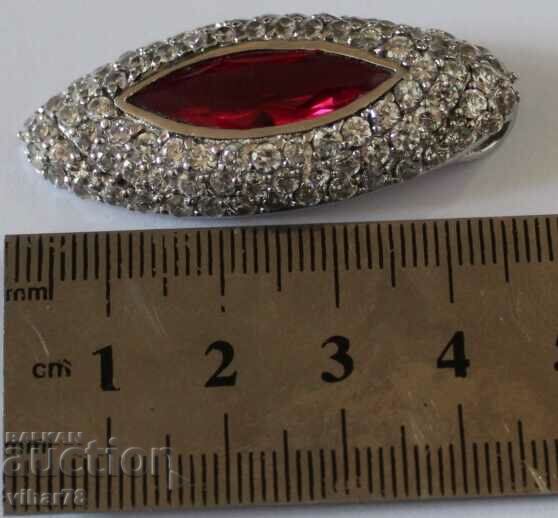 Delivery of HUGE SILVER PENDANT WITH HUGE RUBY AND FORGED ZIRCONIA