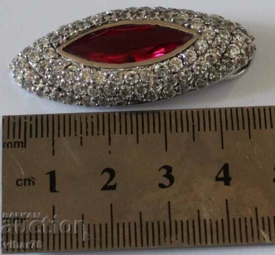 Delivery of HUGE SILVER PENDANT WITH HUGE RUBY AND FORGED ZIRCONIA
