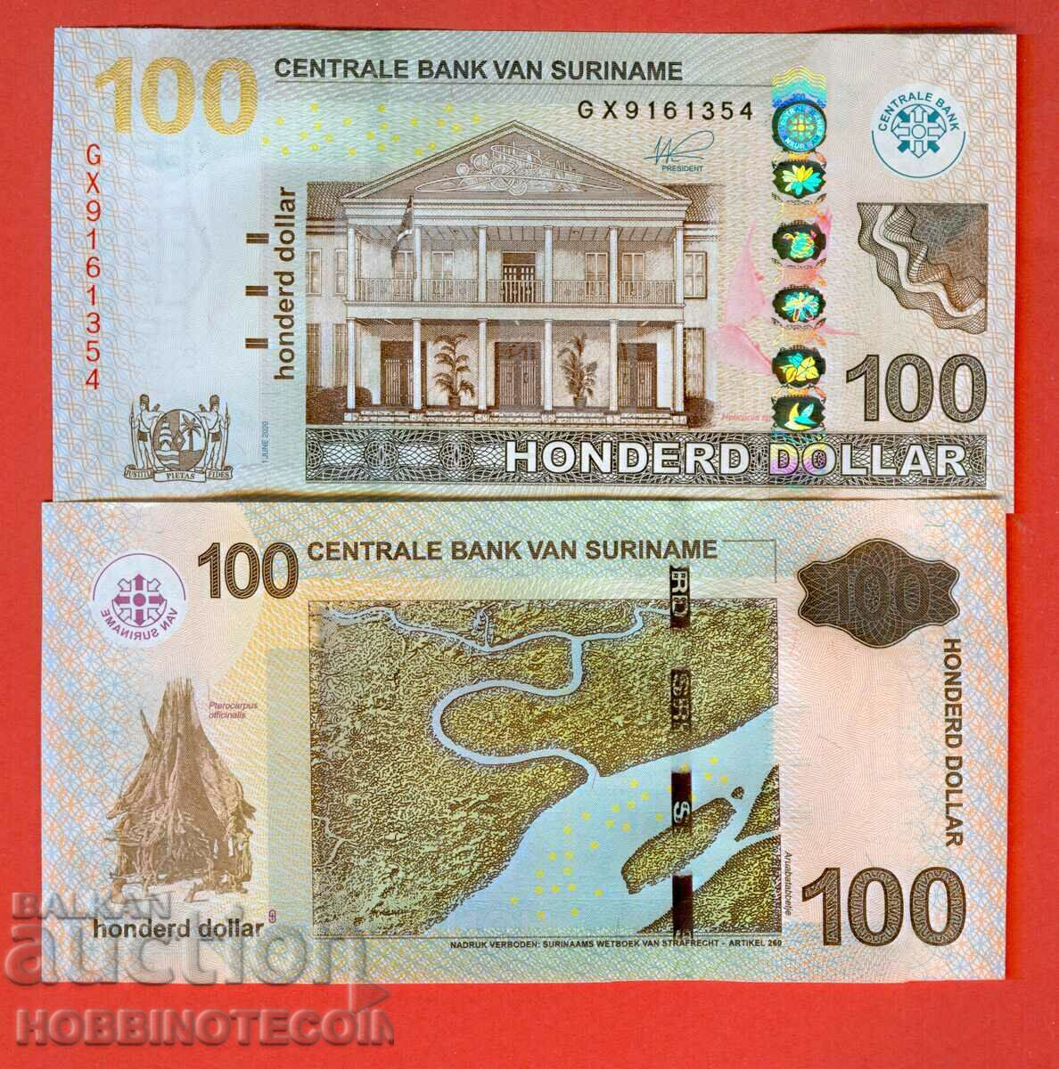 TOP PRET SURINAME SURINAME 100 Gulden - numarul 2020 NOU UNC