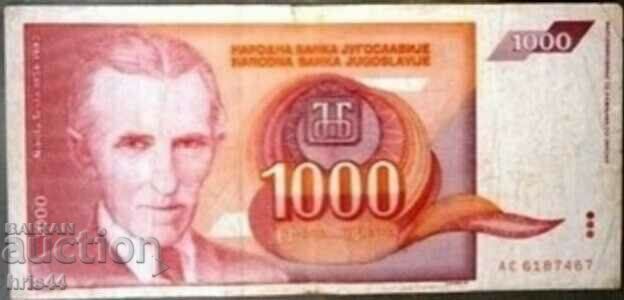 Yugoslavia 1000 dinars