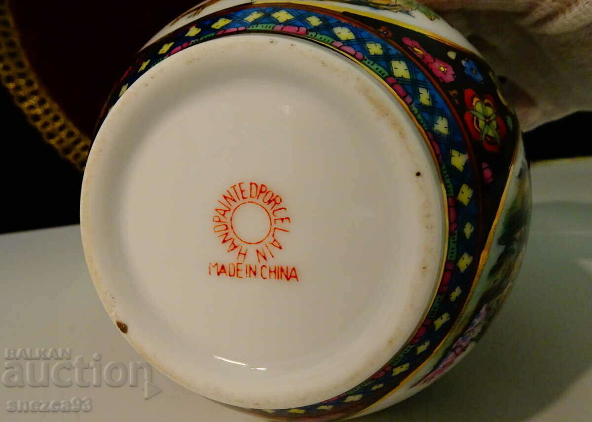 Chinese vase, hand decorated, gold - 7 Chinese vase, hand decorated, gold - 7