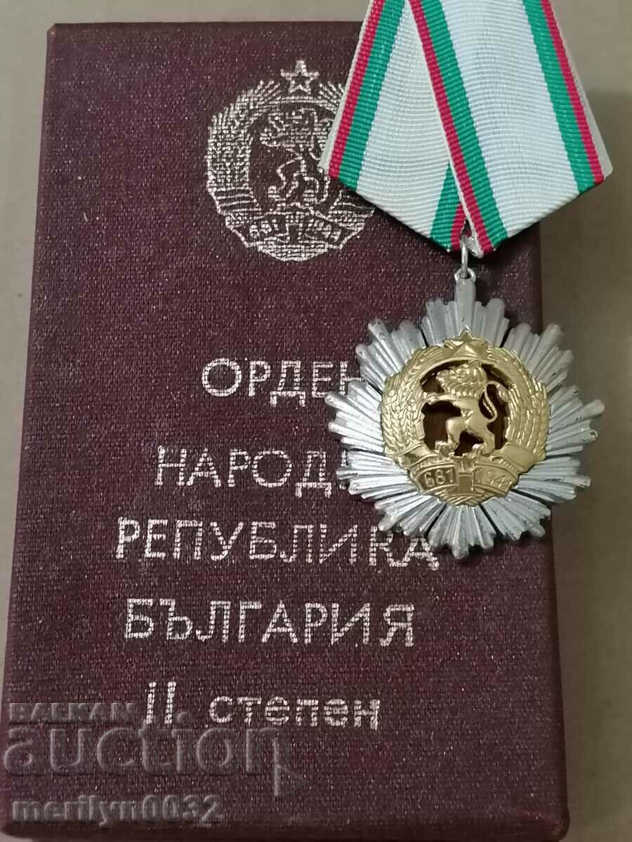 Order of the People's Republic of Bulgaria 2nd degree