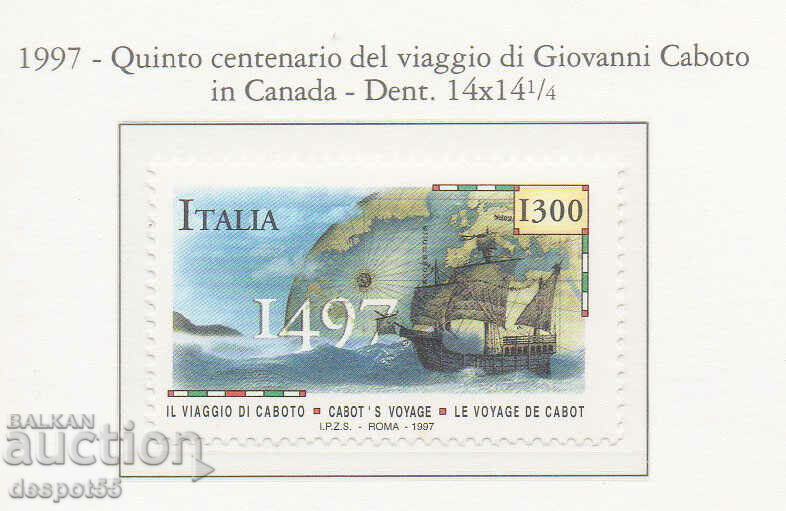 1997. Italia. Aniversarea a 500 de ani de la călătoria lui John Cabot.