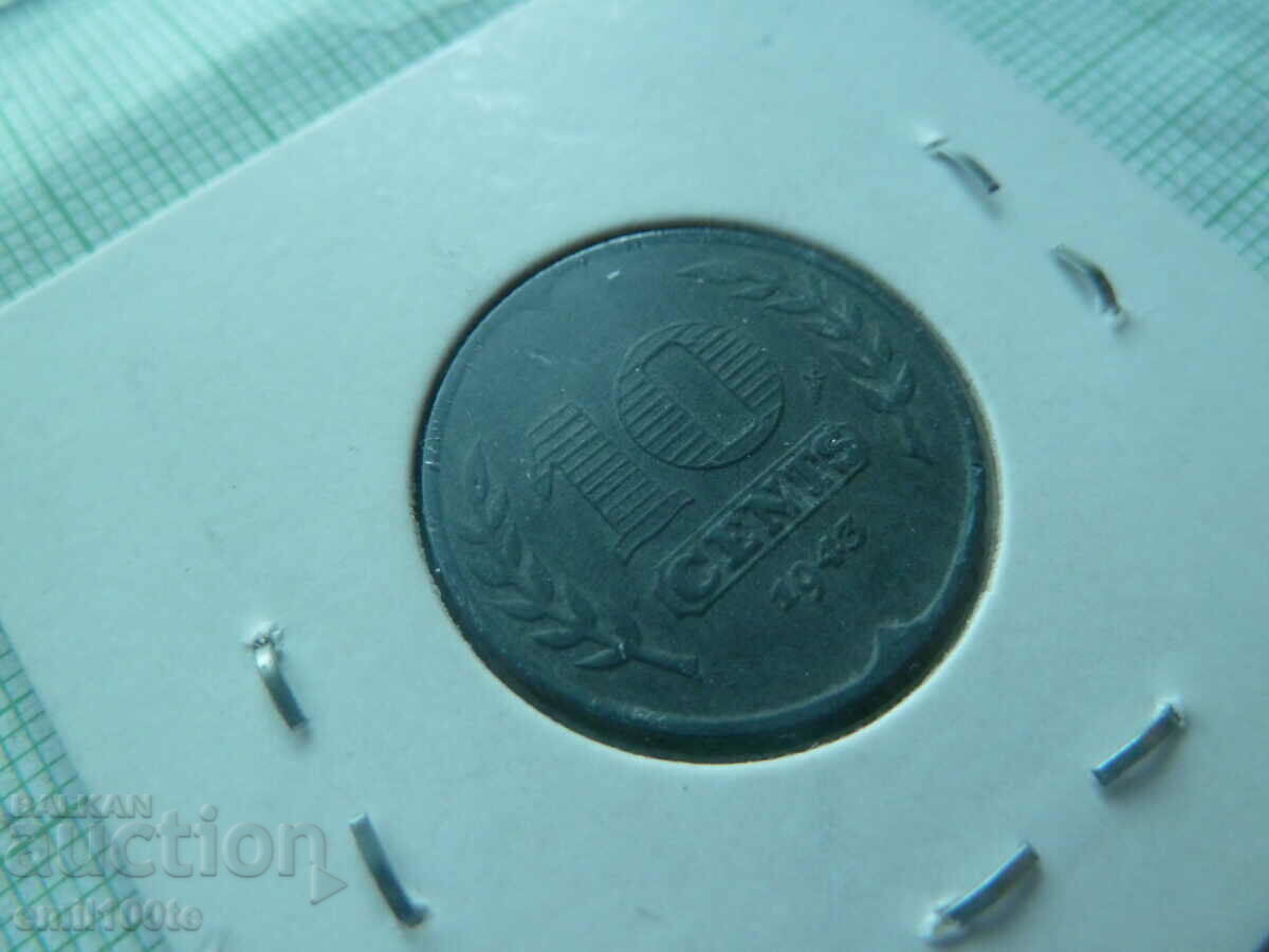 Auction 10 cents 1943 Netherlands Netherlands Auction 10 cents 1943 Netherlands Netherlands