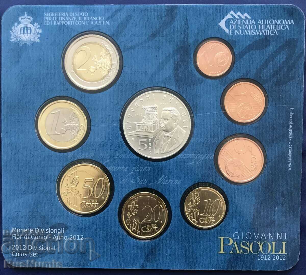San Marino. Collection set of euro coins 2012