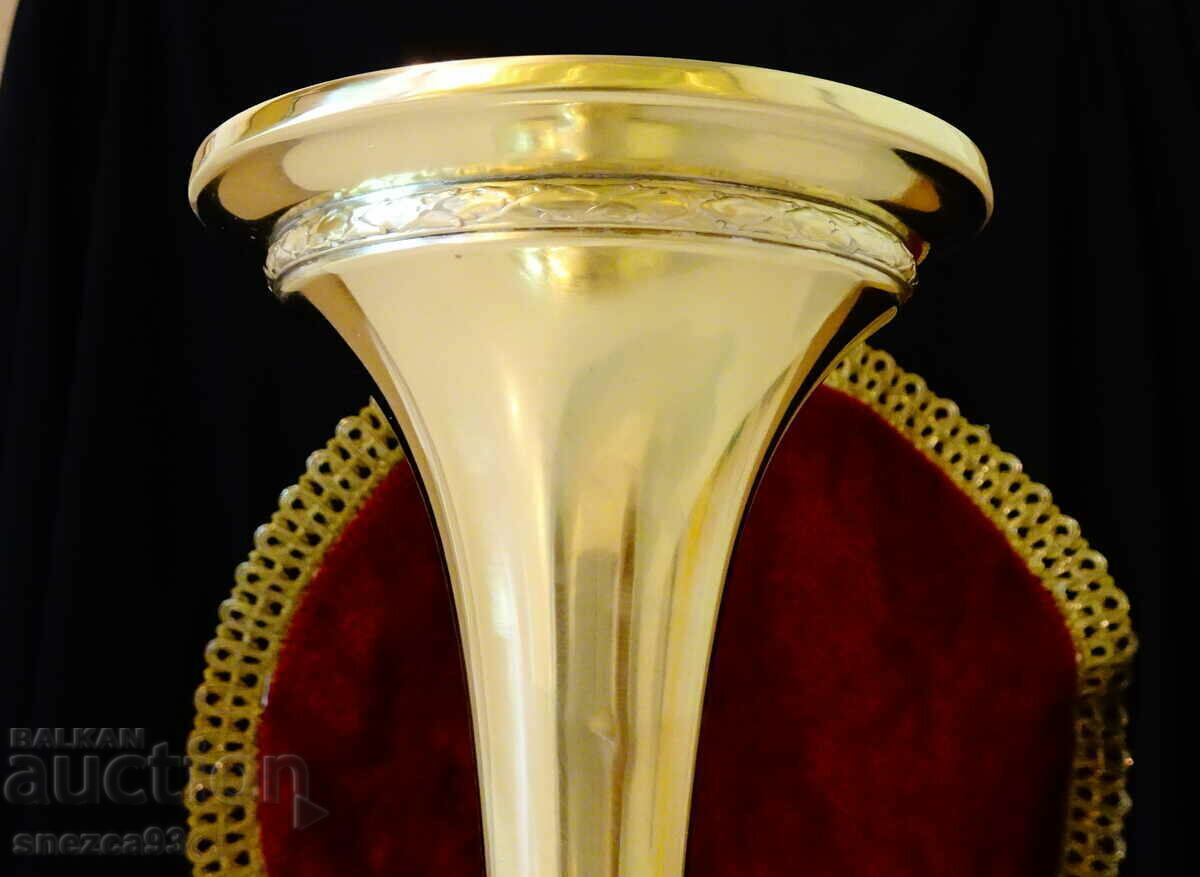 Auction  Royal bronze goblet, wine glass 500 ml., vines, grapes