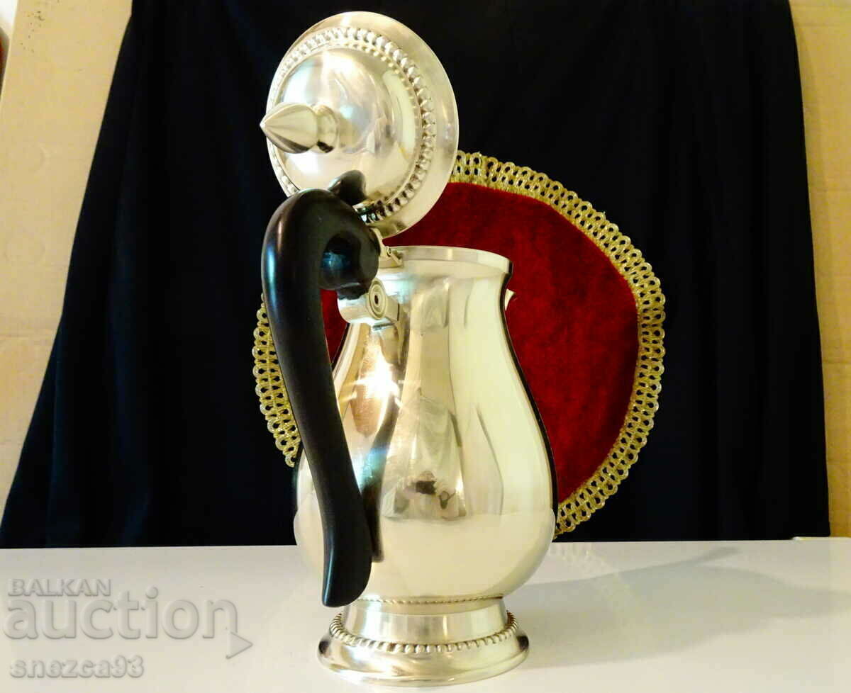 Silver-plated jug, teapot 1 kg, 1.5 l, Louis XVI with price 99.00 BGN | € 50.62 Silver-plated jug, teapot 1 kg, 1.5 l, Louis XVI with price 99.00 BGN | € 50.62