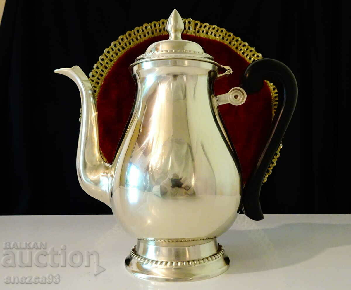 Antique jug, teapot, nickel silver 1 kg.