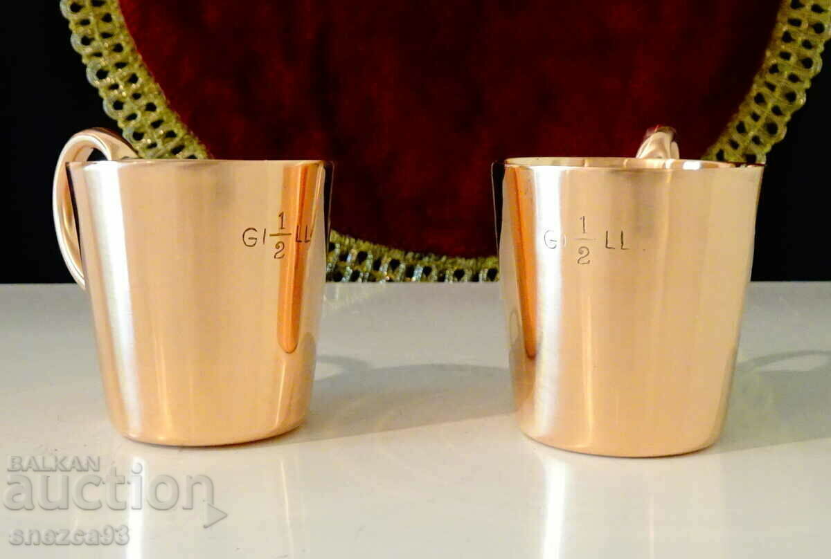 British Royal Navy Copper Cups.