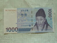 1000 вон Южна Корея