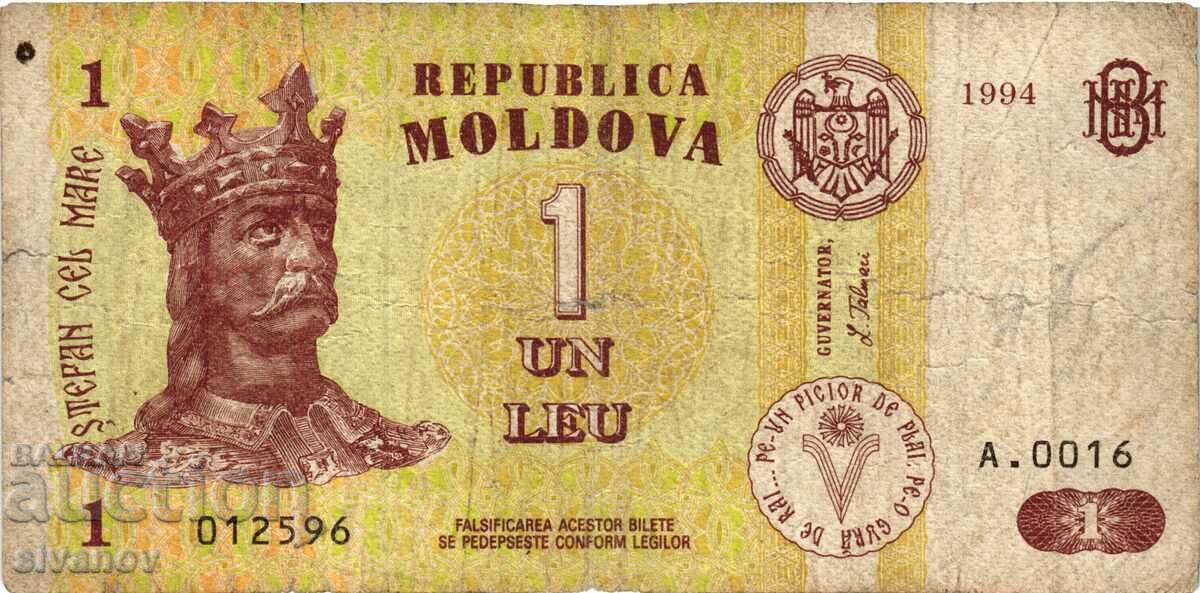 Moldova 1 Leia 1994 #4030 with price 1.49 BGN | € 0.76 Moldova 1 Leia 1994 #4030 with price 1.49 BGN | € 0.76