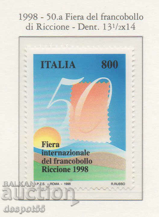1998. Italia. 50 de ani de la Târgul de Timbre de la Riccione.