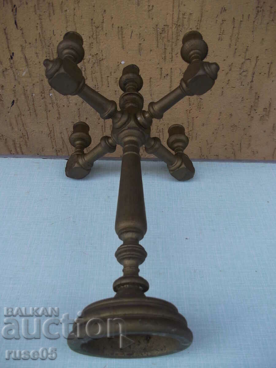 Auction Old wooden candlestick for five candles Auction Old wooden candlestick for five candles