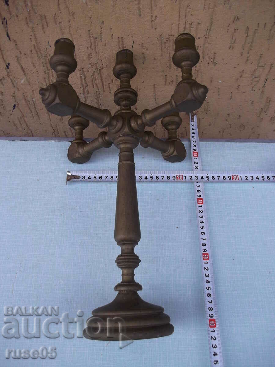 Delivery of Old wooden candlestick for five candles Delivery of Old wooden candlestick for five candles