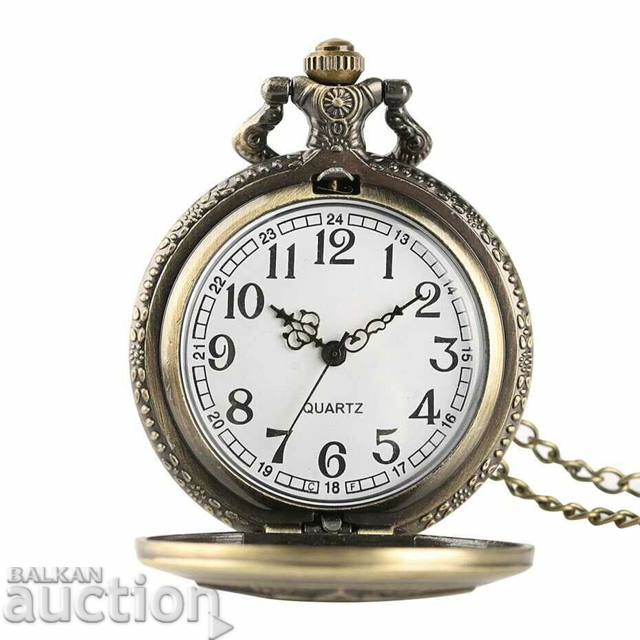 Beautiful Pocket watch with Swiss motif cows mountain houses with price 18.00 BGN | € 9.20