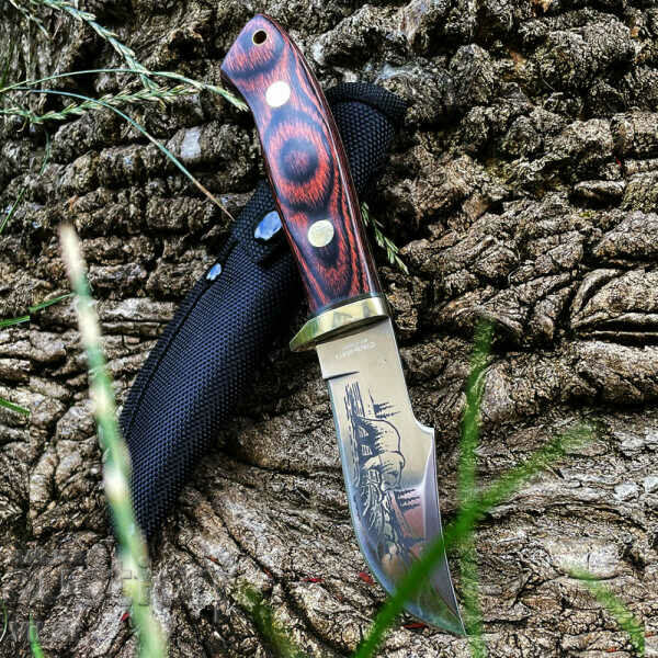 Boutique double-sided engraved hunting knife 88x192 with price 23.50 BGN | € 12.02