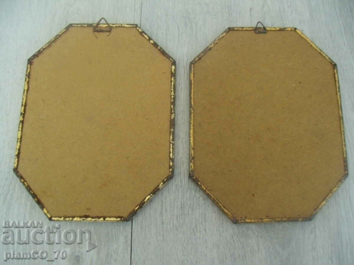 No.*6374 two old panels / pictures with frames - 5 No.*6374 two old panels / pictures with frames - 5